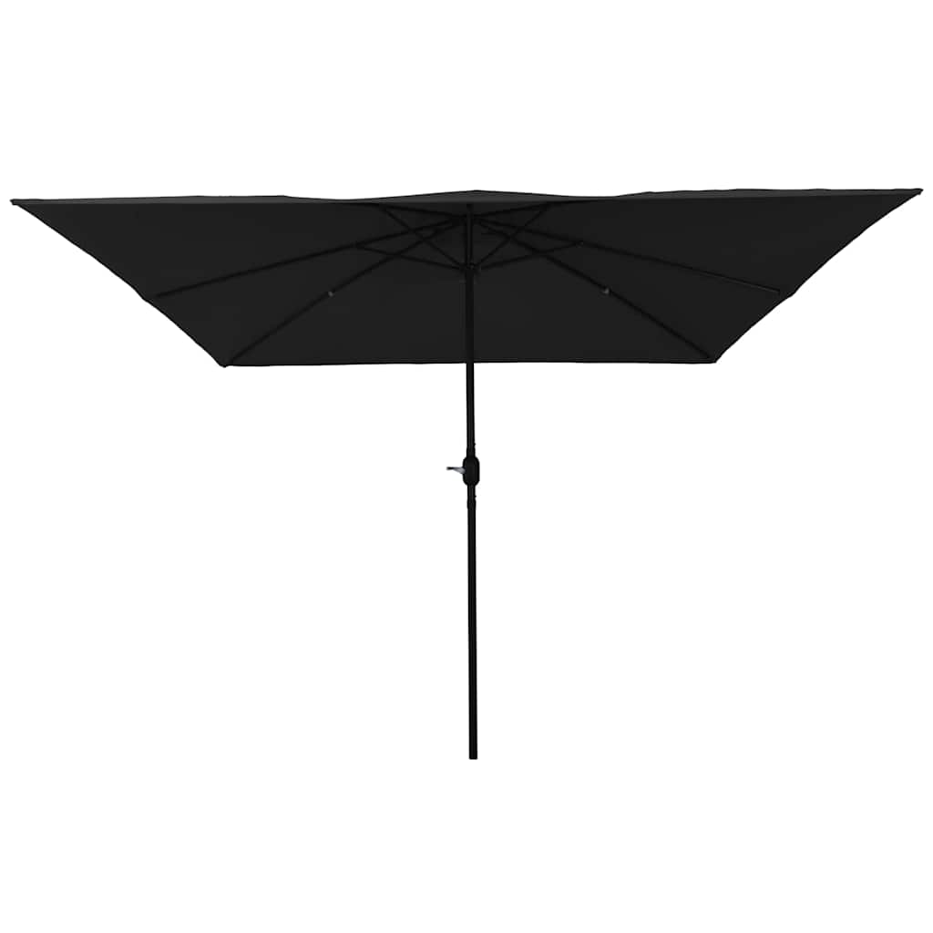 Garden Parasol Black 295 x 295 x 245 cm Polyester and Steel
