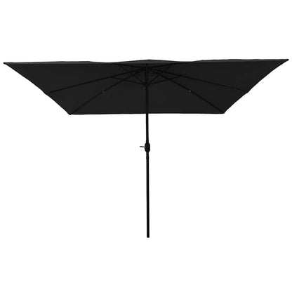Garden Parasol Black 295 x 295 x 245 cm Polyester and Steel