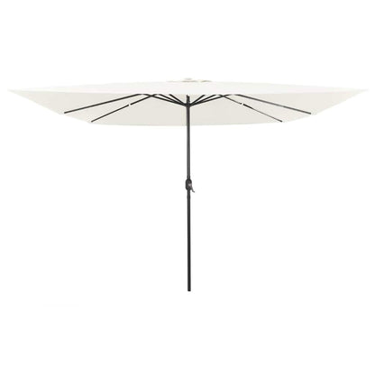 Garden Parasol White and Black 295 x 295 x 245 cm