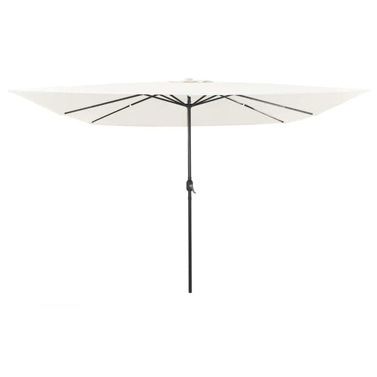 Garden Parasol White and Black 295 x 295 x 245 cm