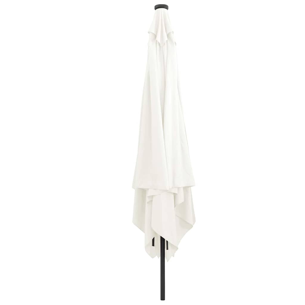 Garden Parasol White and Black 295 x 295 x 245 cm