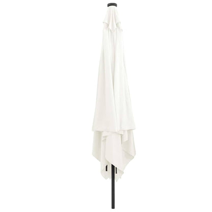 Garden Parasol White and Black 295 x 295 x 245 cm