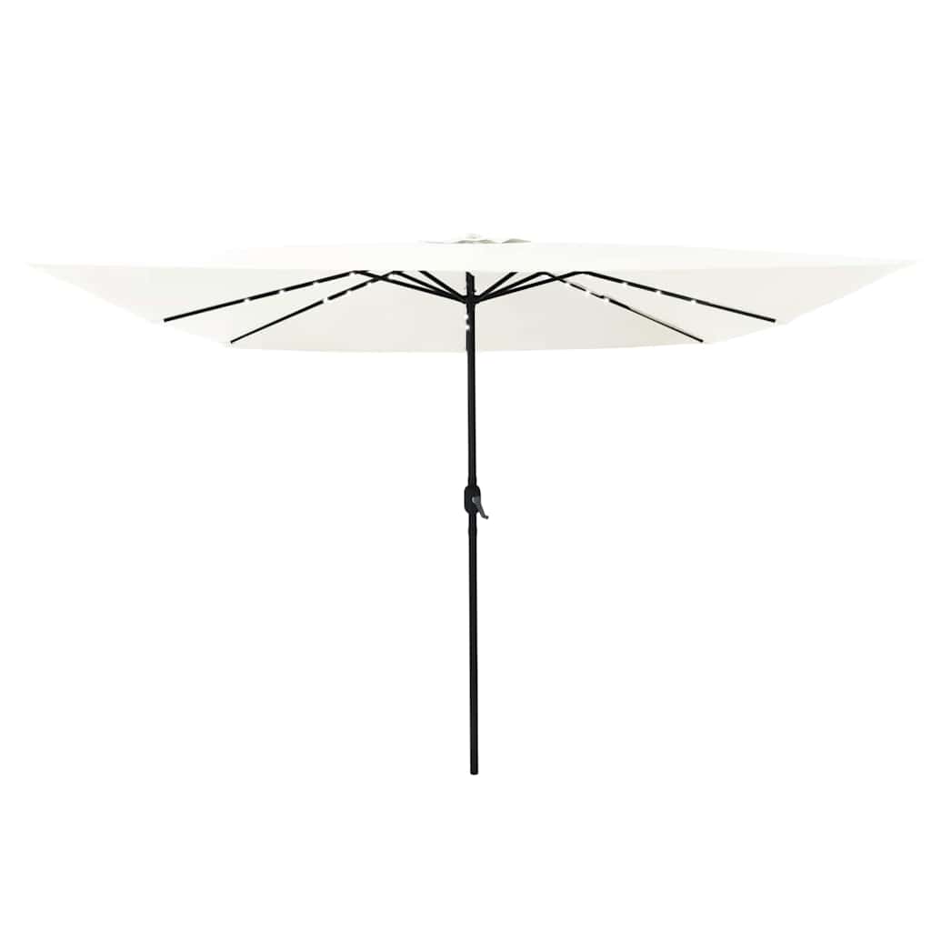 Garden Parasol White and Black 295 x 295 x 245 cm