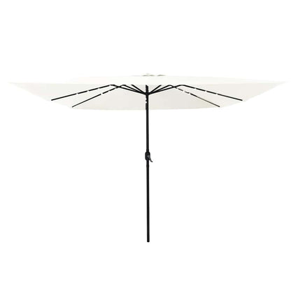 Garden Parasol White and Black 295 x 295 x 245 cm