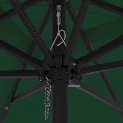 Garden Parasol Green and Black 295 x 295 x 245 cm