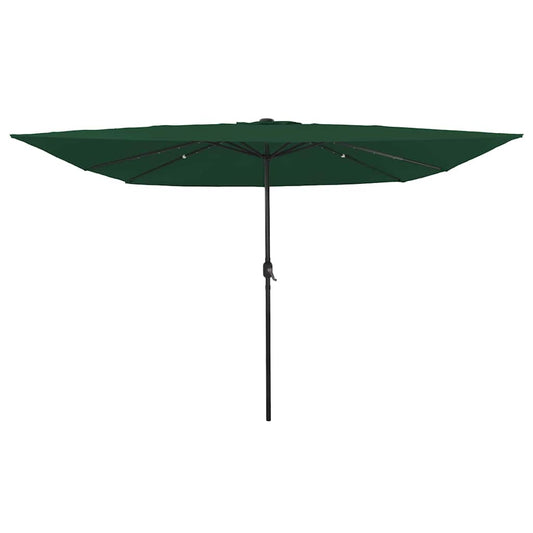 Garden Parasol Green and Black 295 x 295 x 245 cm