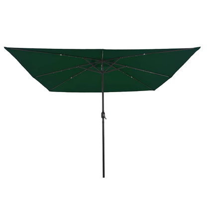 Garden Parasol Green and Black 295 x 295 x 245 cm