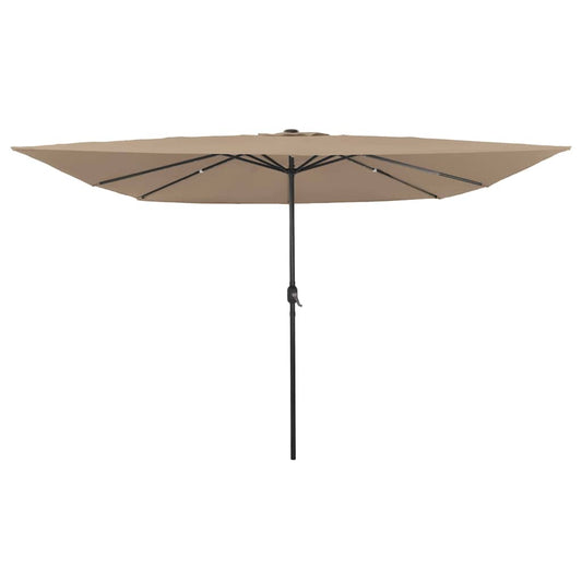 Garden Parasol Taupe and Black 295 x 295 x 245 cm