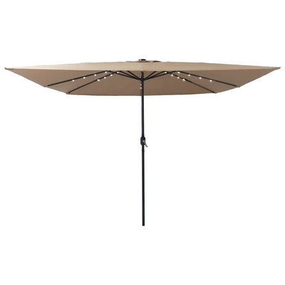 Garden Parasol Taupe and Black 295 x 295 x 245 cm