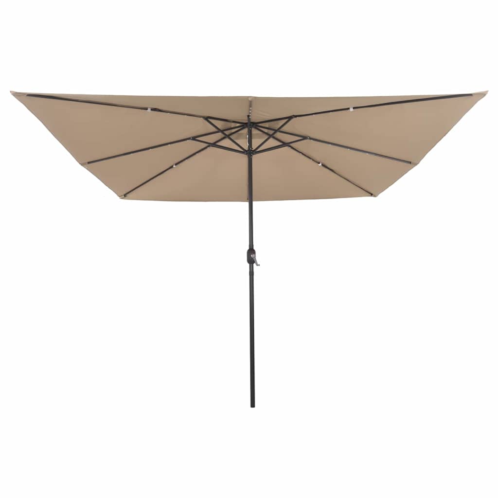 Garden Parasol Taupe and Black 295 x 295 x 245 cm