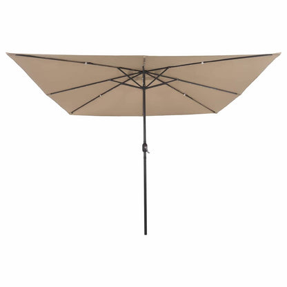 Garden Parasol Taupe and Black 295 x 295 x 245 cm
