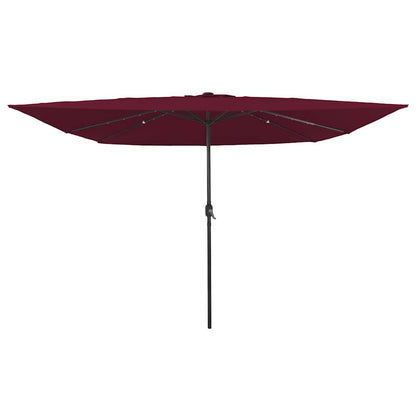 Garden Parasol Red and Black 295 x 295 x 245 cm