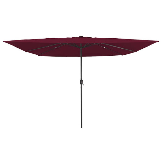 Garden Parasol Red and Black 295 x 295 x 245 cm