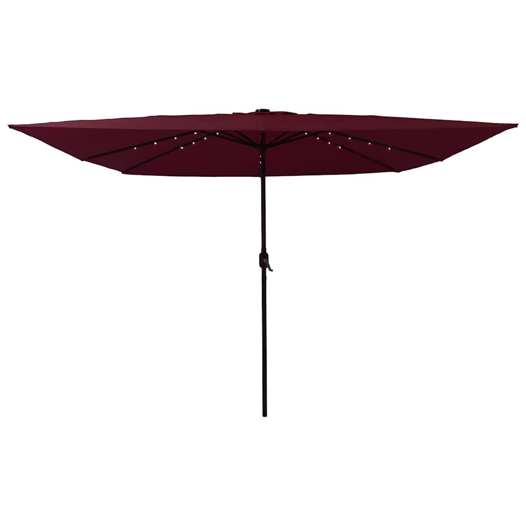 Garden Parasol Red and Black 295 x 295 x 245 cm
