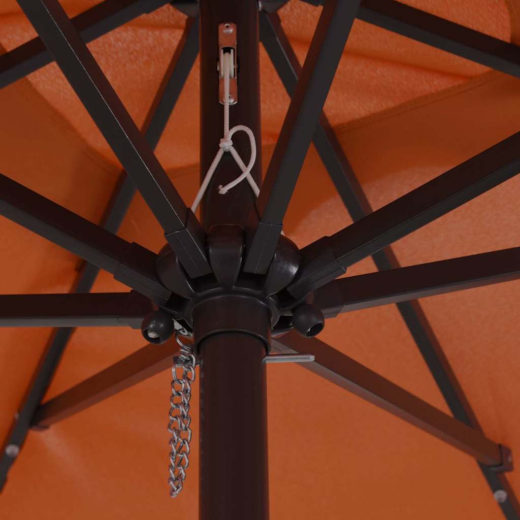 Garden Parasol Red and Black 295 x 295 x 245 cm