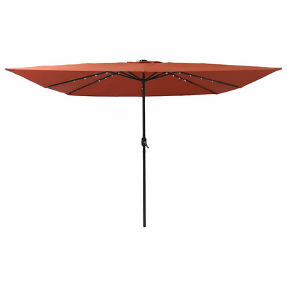 Garden Parasol Red and Black 295 x 295 x 245 cm