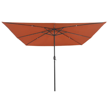 Garden Parasol Red and Black 295 x 295 x 245 cm
