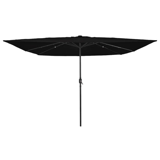 Garden Parasol Black 295 x 295 x 245 cm Polyester and Steel
