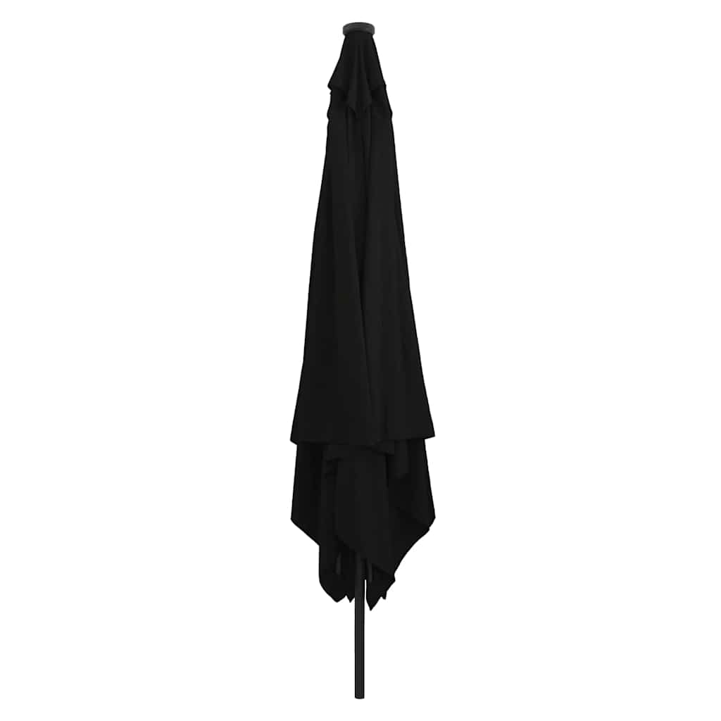 Garden Parasol Black 295 x 295 x 245 cm Polyester and Steel