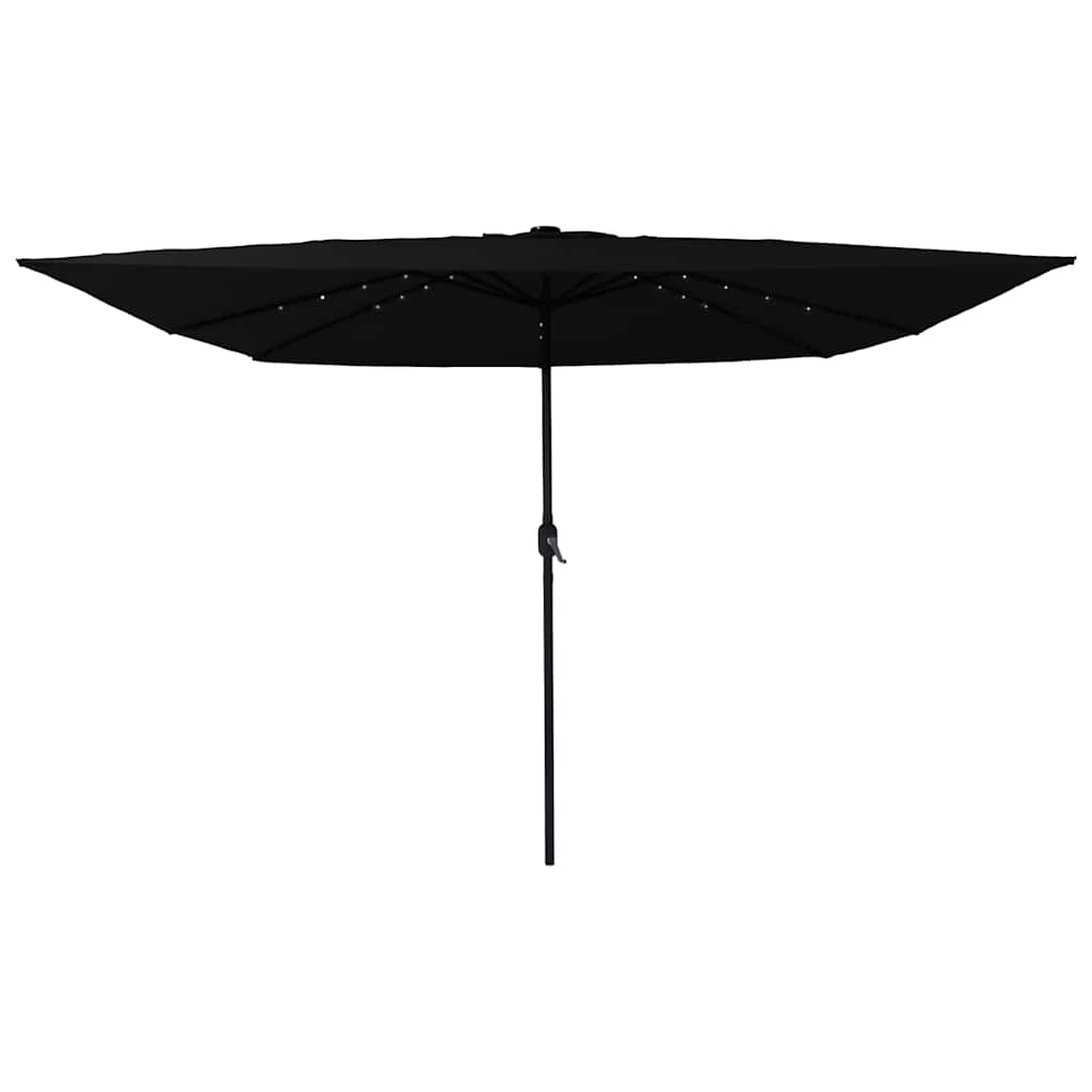 Garden Parasol Black 295 x 295 x 245 cm Polyester and Steel