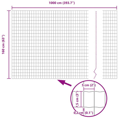 Euro Fence Green 1.6 x 10 m PVC-coated iron
