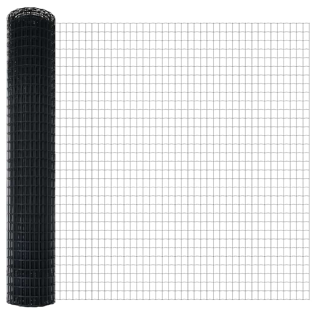 Euro Fence Grey 1.5 x 10 m PVC-coated iron