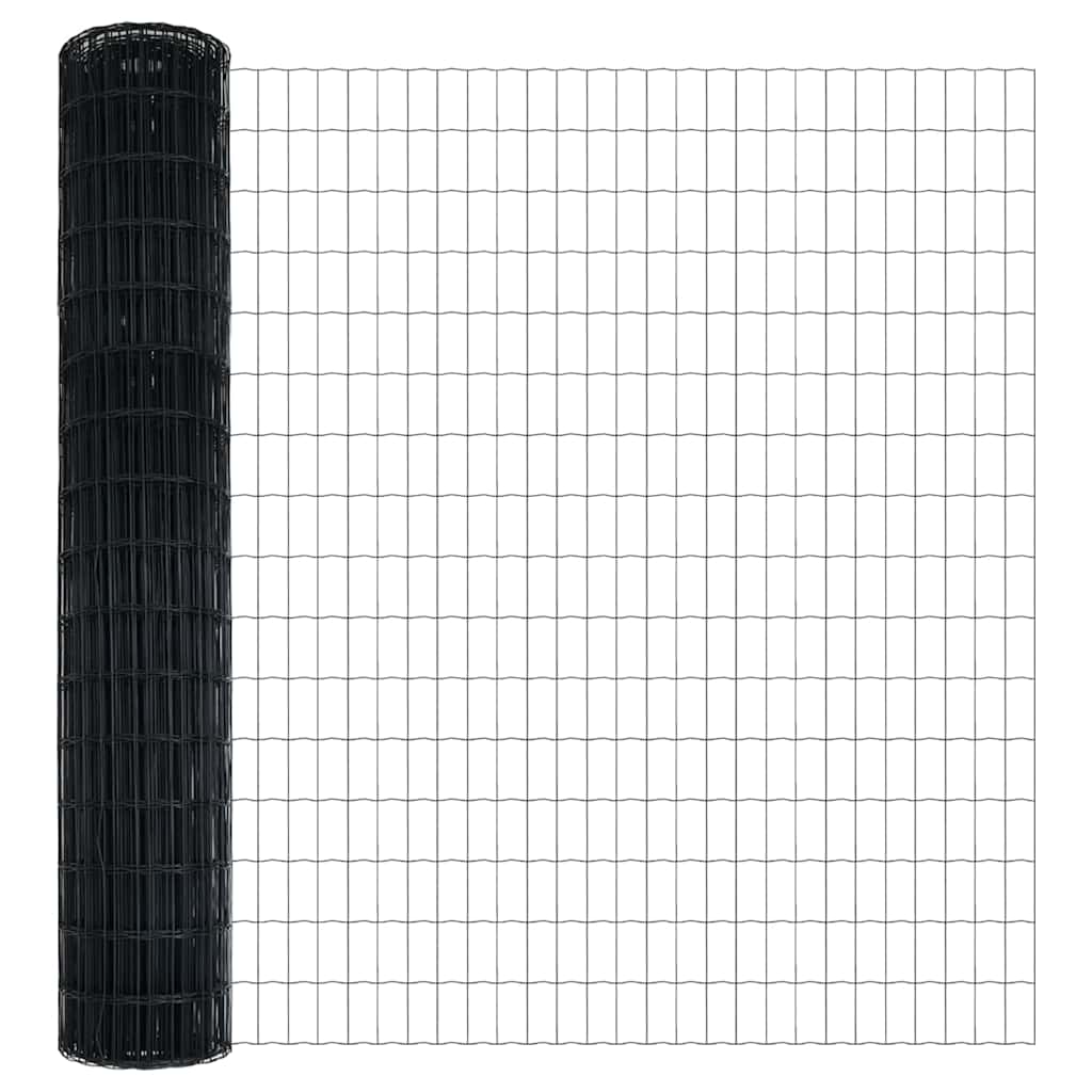 Euro Fence Grey 1.5 x 10 m PVC-coated iron
