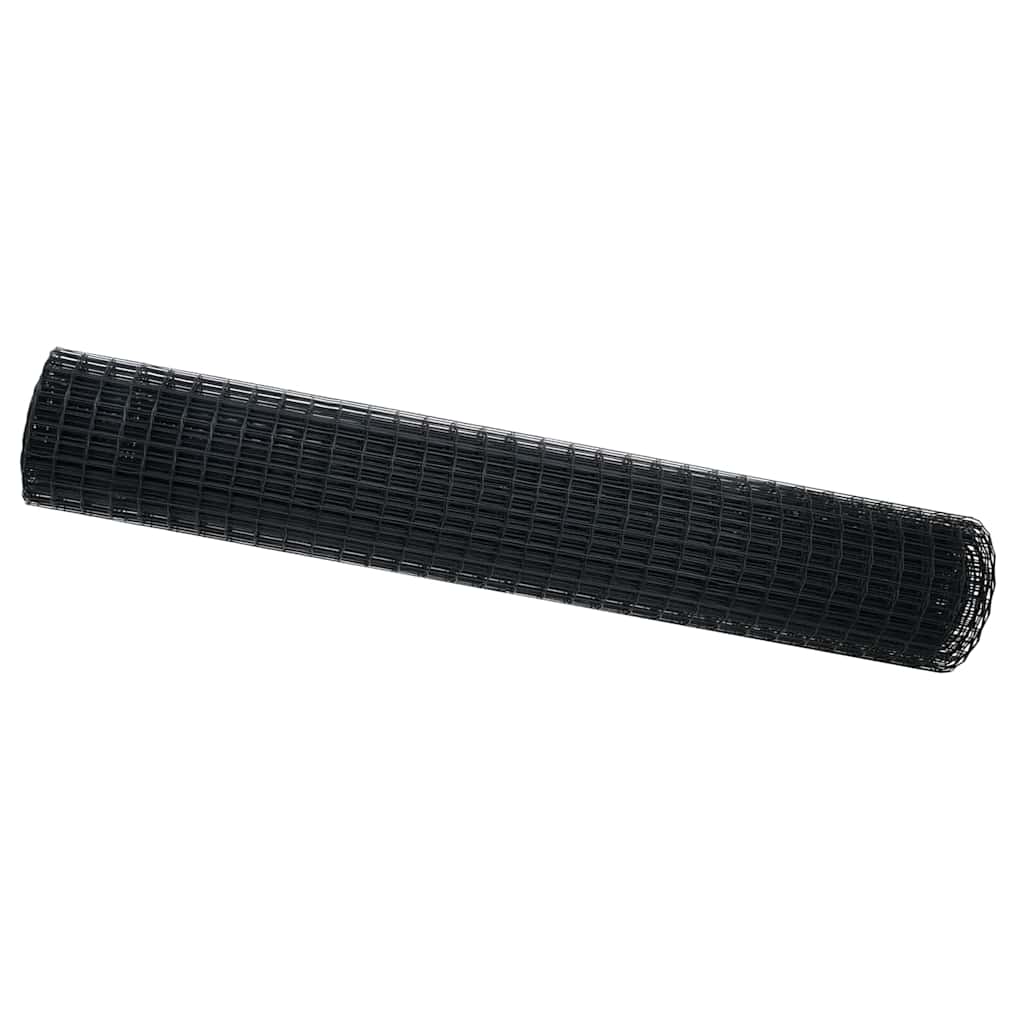 Euro Fence Black 1.6 x 10 m PVC-coated iron