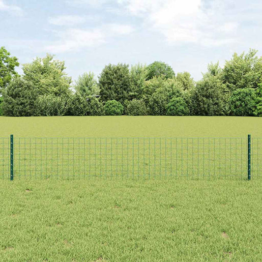 Fence Posts Height Adjustable Manual 44 pcs Green 80 cm Steel