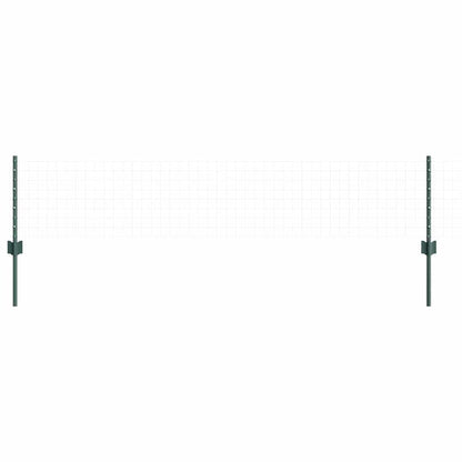Fence Posts Height Adjustable Manual 44 pcs Green 80 cm Steel