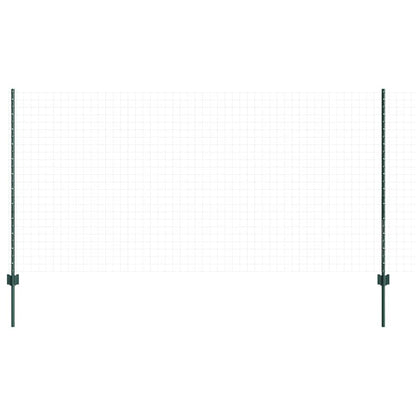Fence Posts Height Adjustable Manual 44 pcs Green 160 cm Steel