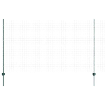 Fence Posts Height Adjustable Manual 44 pcs Green 180 cm Steel