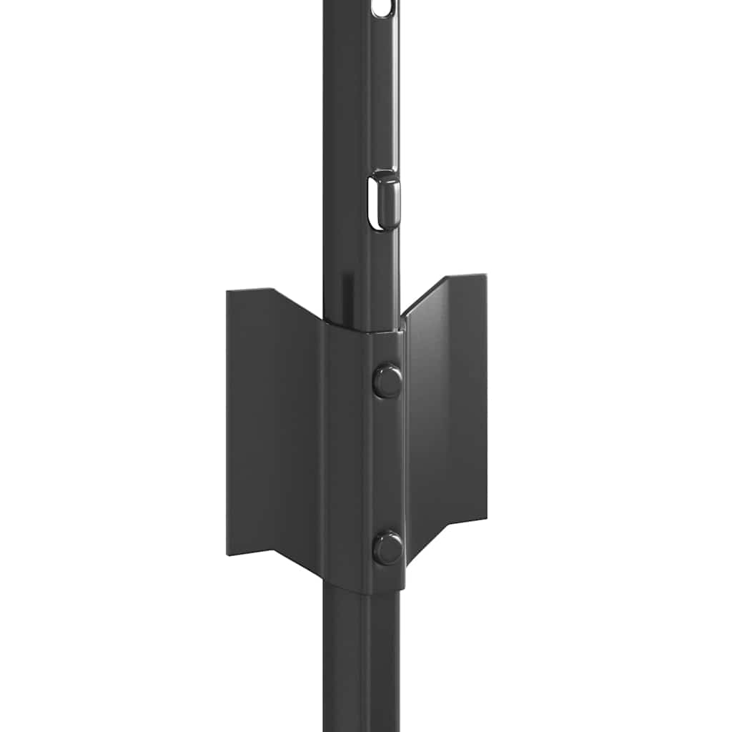 Fence Posts Height Adjustable Manual 44 pcs Grey 80 cm Steel