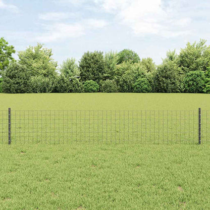 Fence Posts Height Adjustable Manual 44 pcs Grey 80 cm Steel