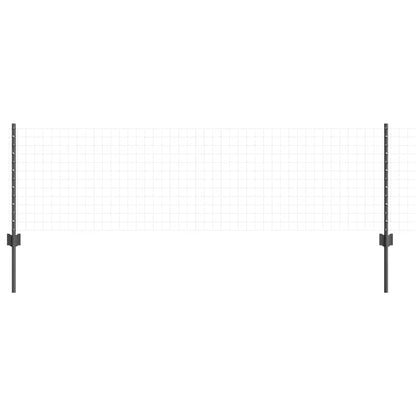 Fence Posts Height Adjustable Manual 22 pcs Grey 100 cm Steel