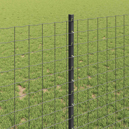 Fence Posts Height Adjustable Manual 88 pcs Grey 140 cm Steel