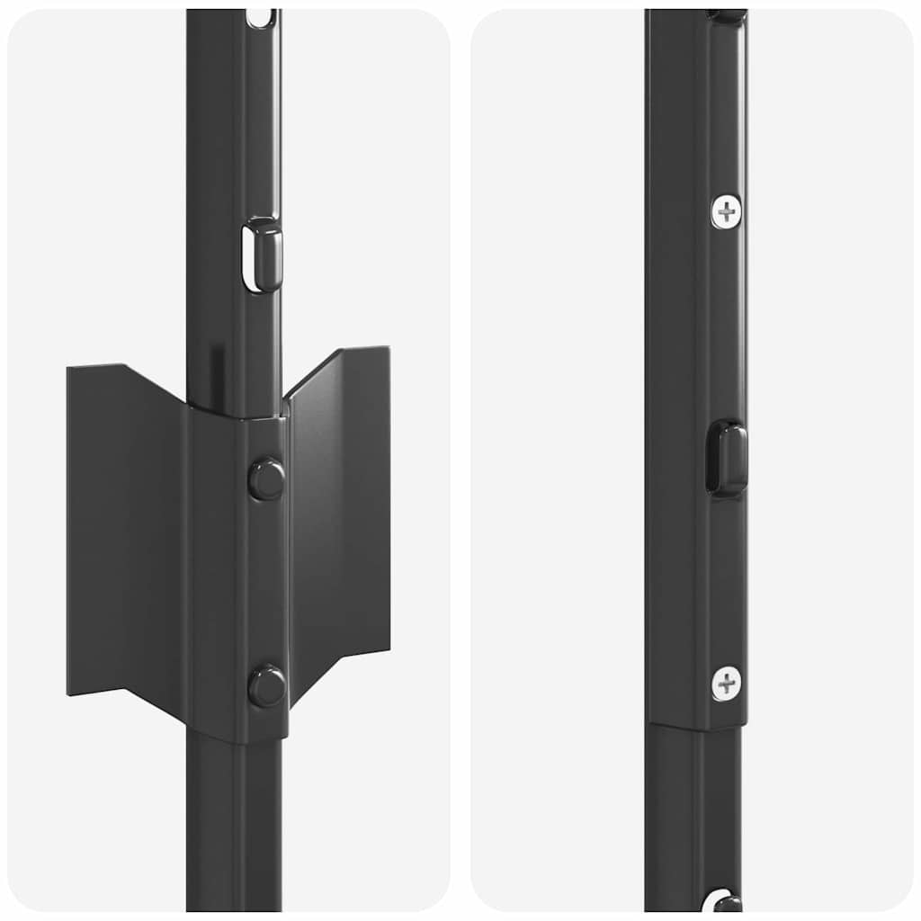 Fence Posts Height Adjustable Manual 88 pcs Grey 160 cm Steel