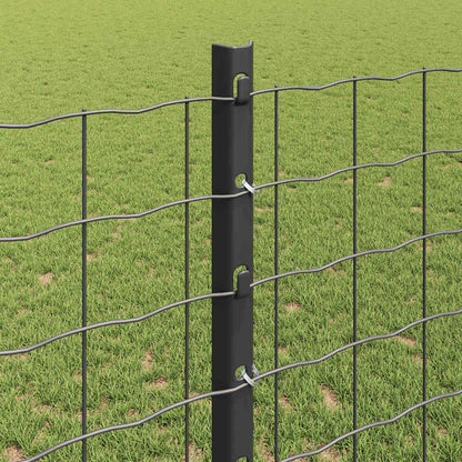 Fence Posts Height Adjustable Manual 88 pcs Grey 160 cm Steel