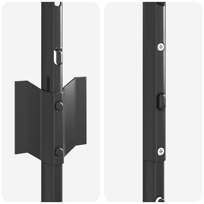 Fence Posts Height Adjustable Manual 44 pcs Grey 200 cm Steel