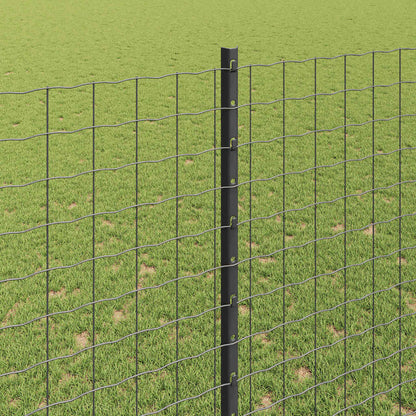 Fence Posts Height Adjustable Manual 88 pcs Grey 200 cm Steel