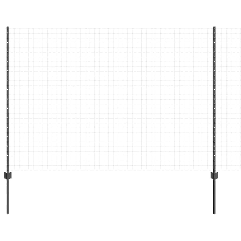 Fence Posts Height Adjustable Manual 88 pcs Grey 200 cm Steel