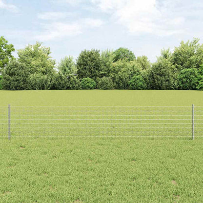 Fence Posts Height Adjustable Manual 44 pcs Silver 80 cm Steel