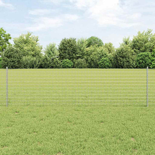 Fence Posts Height Adjustable Manual 22 pcs Silver 100 cm Steel
