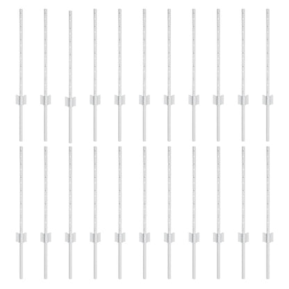 Fence Posts Height Adjustable Manual 22 pcs Silver 100 cm Steel