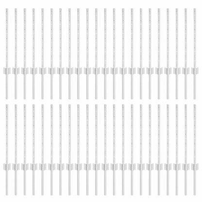 Fence Posts Height Adjustable Manual 44 pcs Silver 100 cm Steel