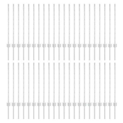 Fence Posts Height Adjustable Manual 44 pcs Silver 120 cm Steel