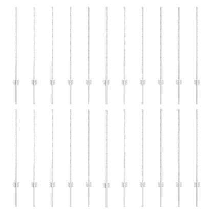 Fence Posts Height Adjustable Manual 44 pcs Silver 140 cm Steel