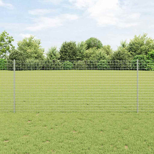 Fence Posts Height Adjustable Manual 88 pcs Silver 140 cm Steel