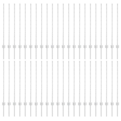 Fence Posts Height Adjustable Manual 88 pcs Silver 140 cm Steel