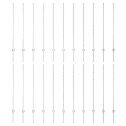 Fence Posts Height Adjustable Manual 44 pcs Silver 160 cm Steel